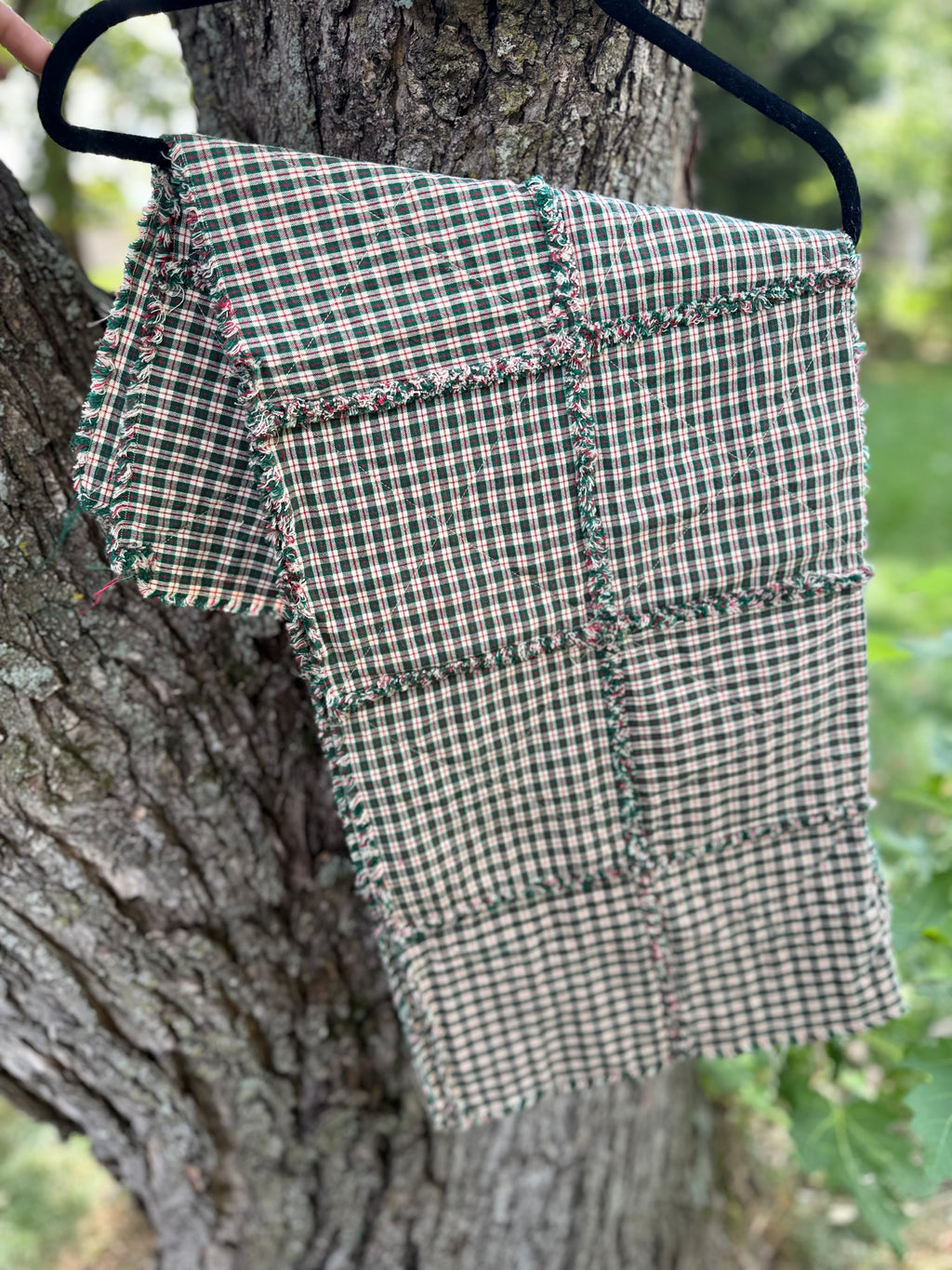 Green plaid Lap Quilt