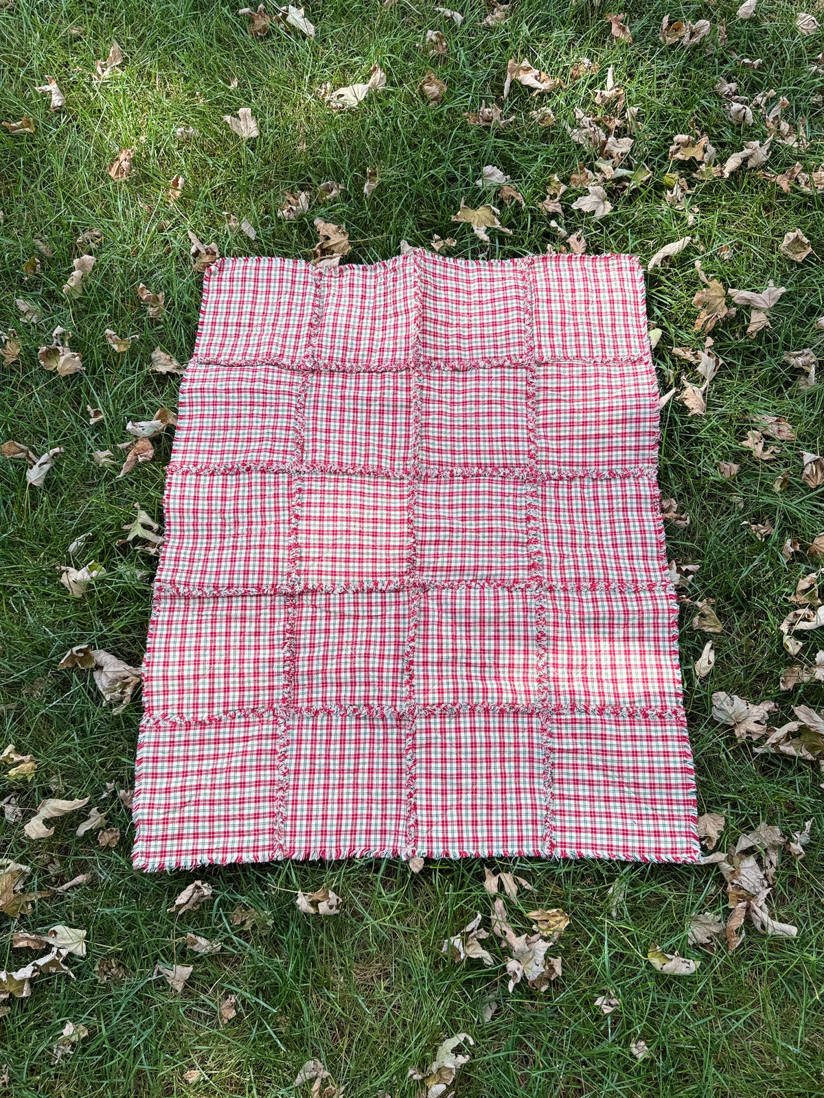 Red Plaid Lap Quilt