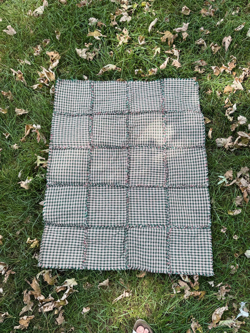 Green plaid Lap Quilt